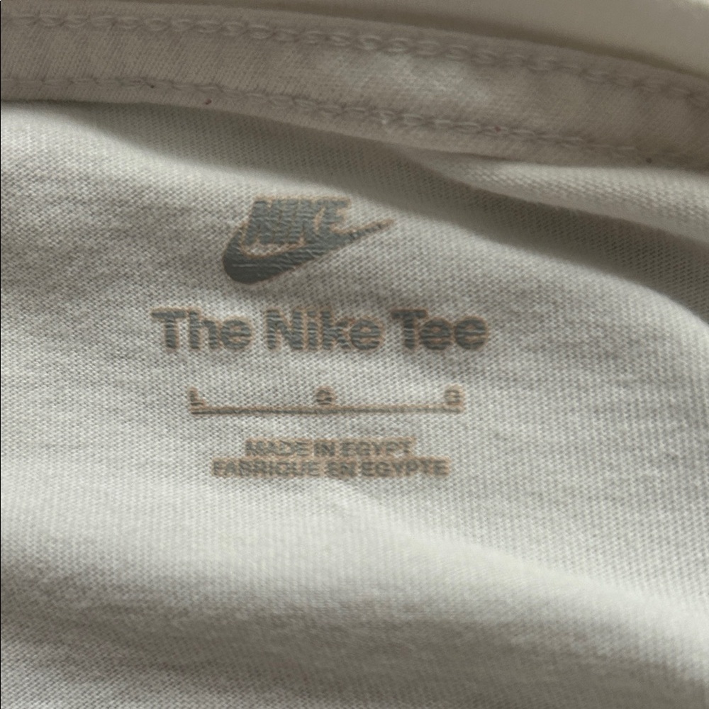 Nike Kids Cream Tee with Red Swoosh - Picture 2 of 2